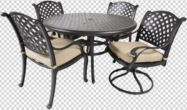 Comfort Care Cc03b-jr Cast Aluminum Armless Weave Outdoor
