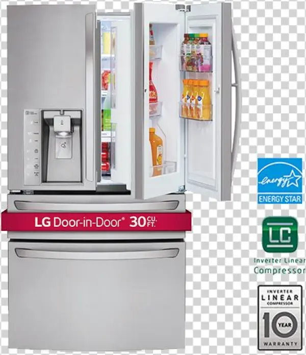 Lg 29.7 Cu. Ft. 4-door Refrigerator – Stainless Steel