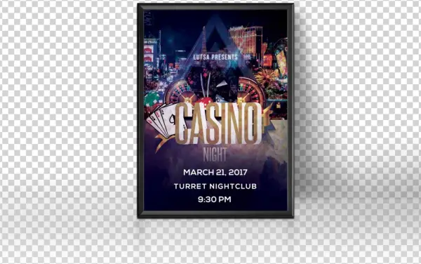 Poster Frame Mockup - Pingoworld City Skylines Streets Of Las Vegas Photographic