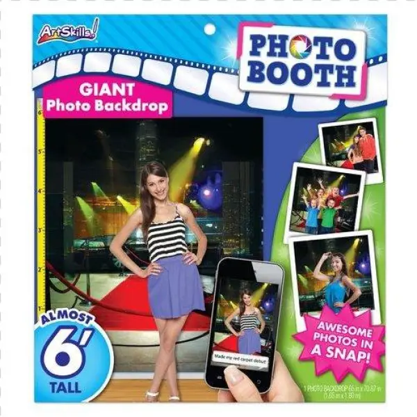 Auction - Lueby Loo's Red Carpet Photo Booth Kit - Backdrop With