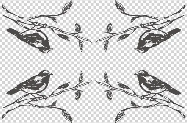 Bird Fabric - Bird Drawing - Bird Custom Fabric By