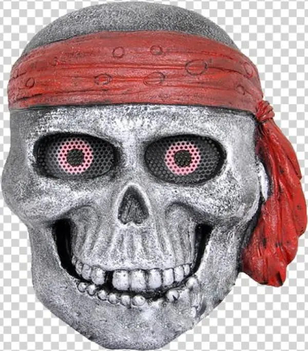Pirate White Fiberglass War Mask - False Osdream The Pirate King Glass Fiber + Resin Protective