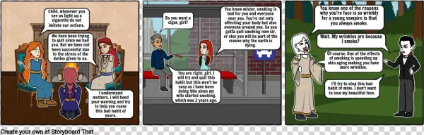 Strategies To Prevent Smoking - Cartoon