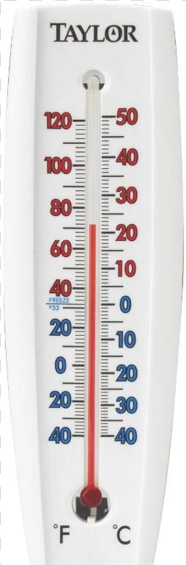 Taylor 5153 - Window Thermometer W/ White Plastic Back,
