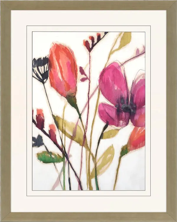 Vivid Arrangement I - Jennifer Goldberger Canvas Wall Decor Prints - Vivid