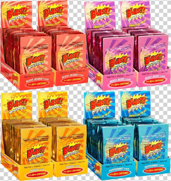 Blast Power Gum Blast Power Gum Mixed Berry Flavor