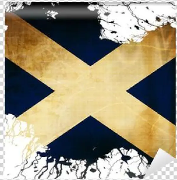 First Wall Art - Flag Of Scotland In White And Blue