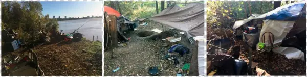 Homeless Camp Collage - Camping