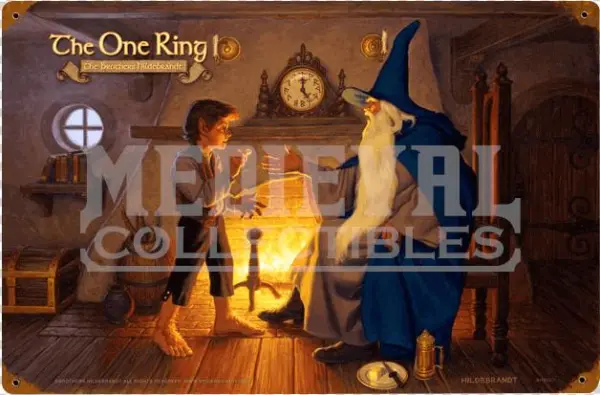 The One Ring Lotr Vintage Metal Sign - Inside Tolkien's The Fellowship Of The Ring (dvd, 2003)