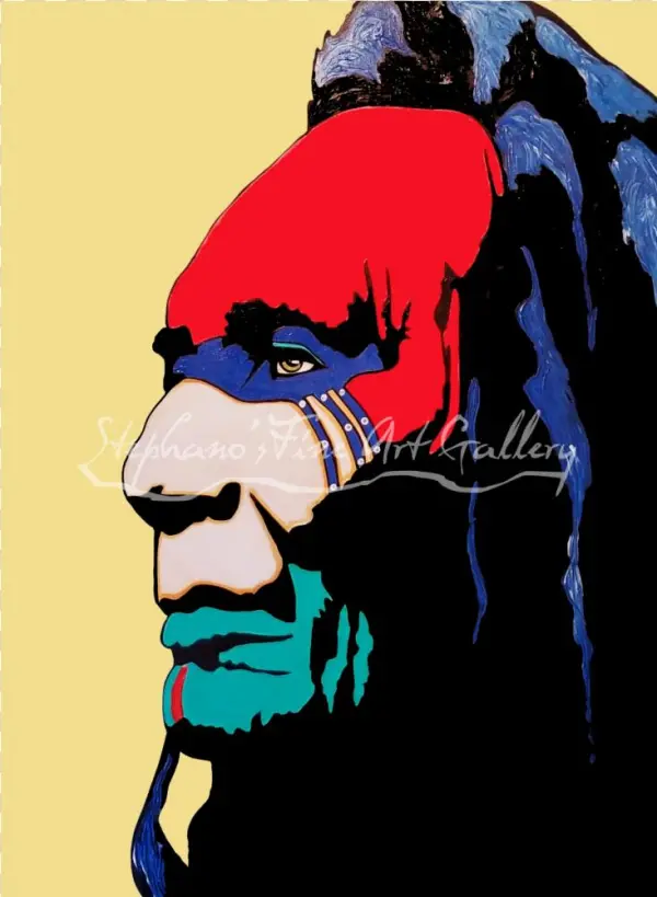 "war Paint" Nez Perce - Illustration