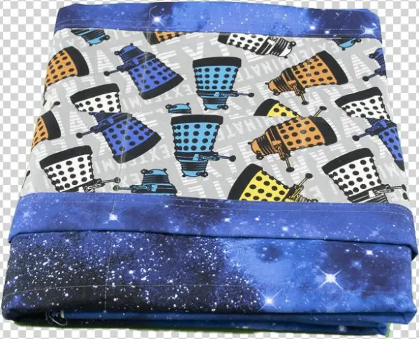 Who Cherub Size 37″ X 46″ - Dr Who Colorful Dalek Exterminate Hobo Style Slouchy