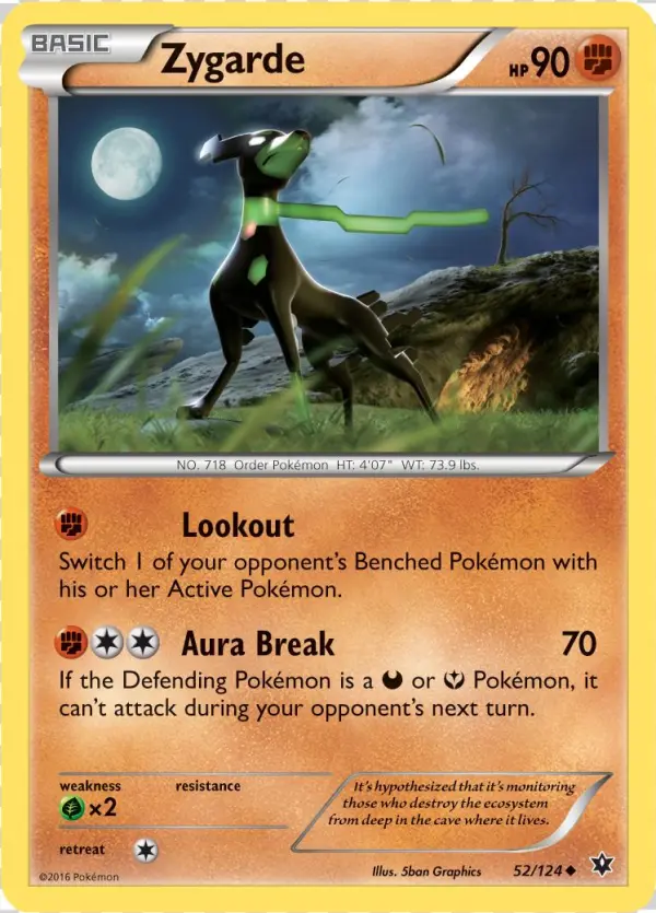 Xy Fates Collide C - Zygarde Card
