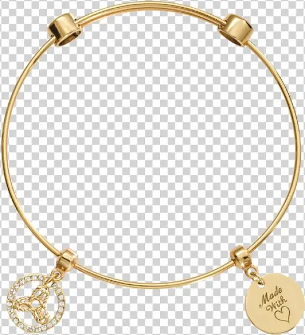B1044g19 - Nikki Lissoni Charm Bangle Gold-plated With Two Fixed