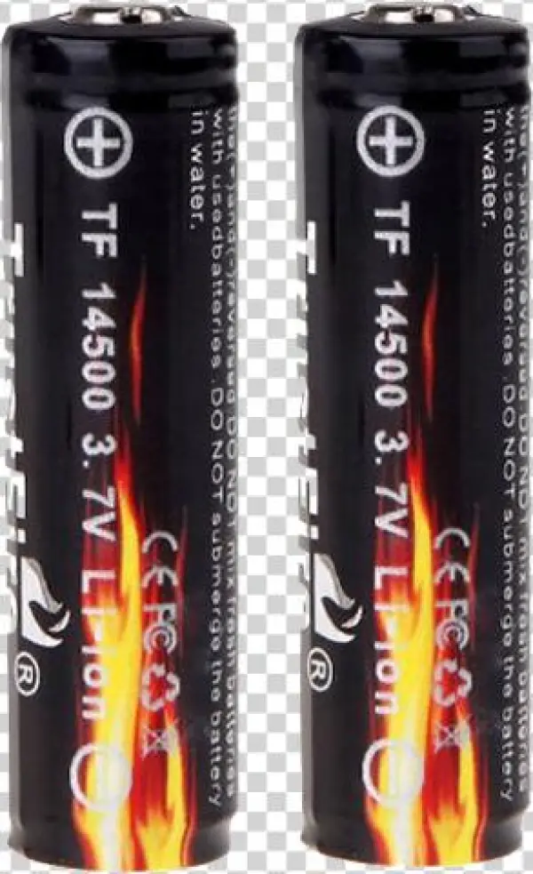 电池duracell Png Transparent Png Sticker - Trustfire 2pcs 14500 3.7v 900mah Li-ion Battery With