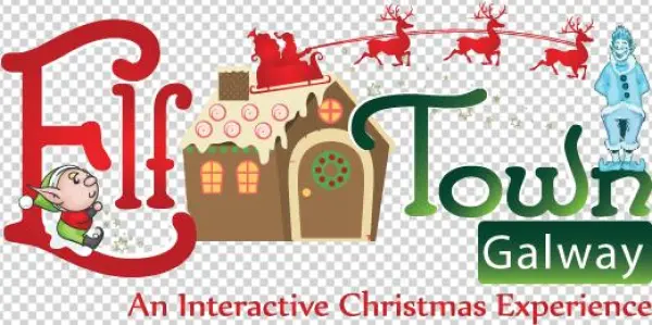 Elf Town Logo Elf Town Retina Logo - Lfeey Photography Background Vinyl 8x12ft Christmas