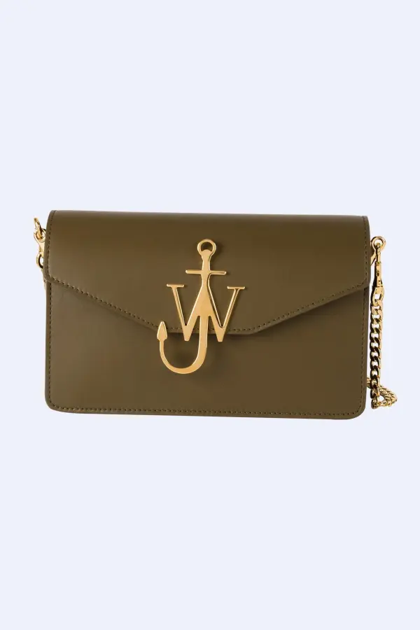 J.w. Anderson Logo Leather Shoulder Bag - Purple -