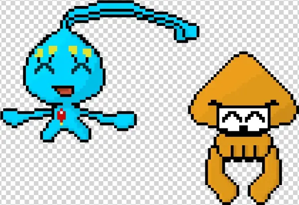 Manaphy X Woomy V1 - Paint By Numbers: Coloring Pixel & Areas Book [book]