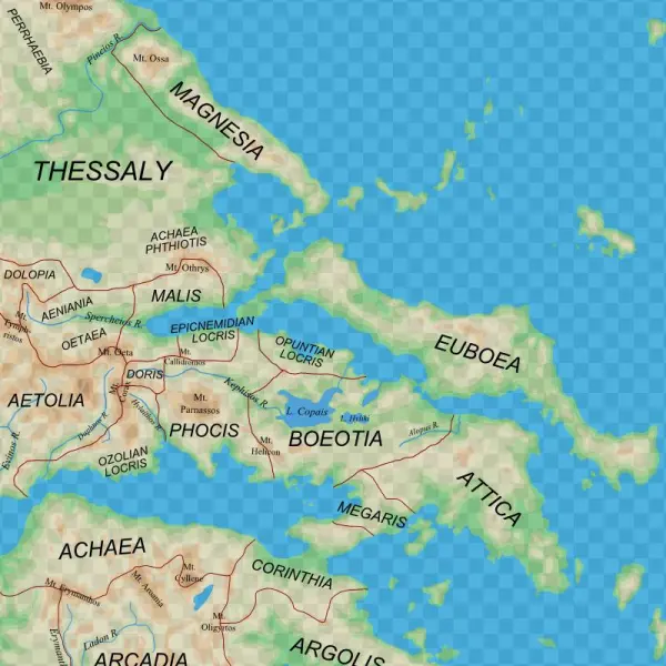 Ancient Regions Central Greece - Attika Řecko