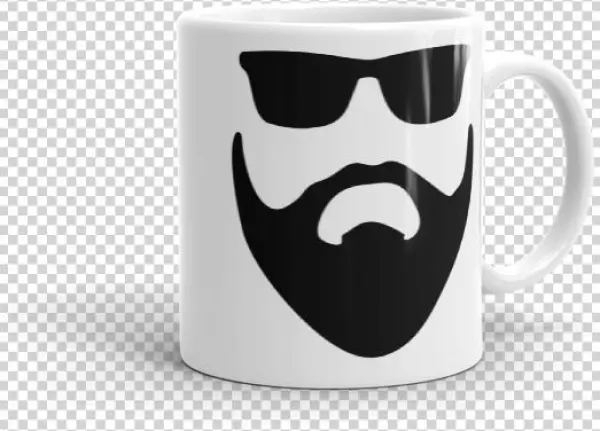 Beard And Sunglasses Silhouette - Ladies Custom 100%