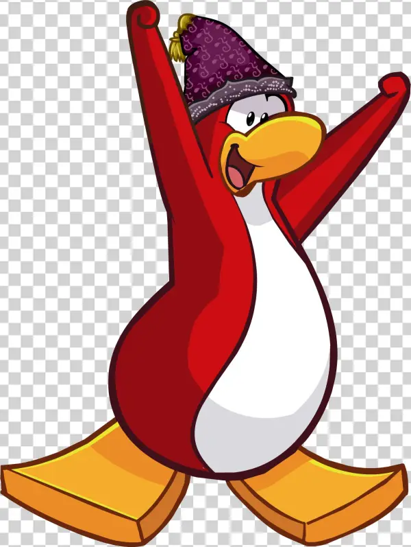 Cpt 413 Cheering Penguin - Cartoon