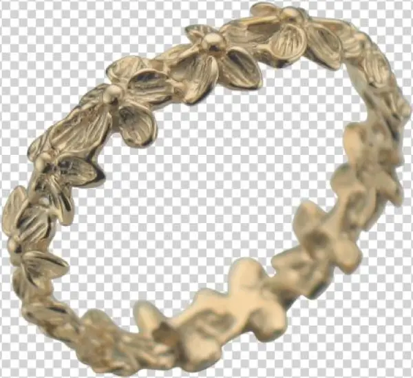 Estate 14k Yellow Gold Floral Ring