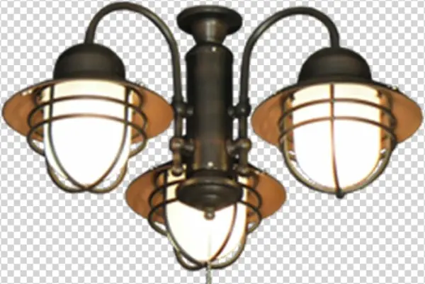 Picture Of 362 Indoor & Outdoor Lantern Light With - Gulf-coast Fl362" Outdoor Rated Ceiling Fan Light Kit