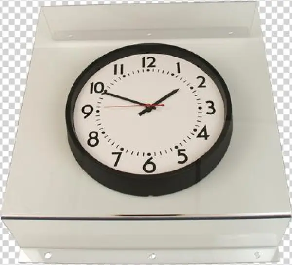 Polycarbonate Guards - Alpha Electric Wall Clock By J. Thomas 13" - Made In