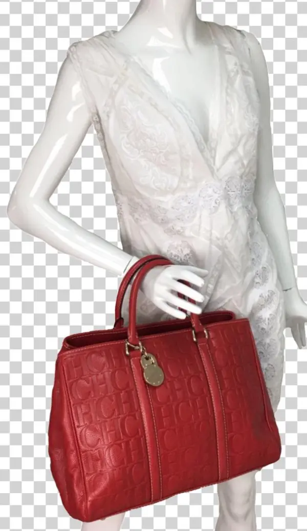 Bolso De Hombro Rojo En Monograma Con Pendiente De - Handbag