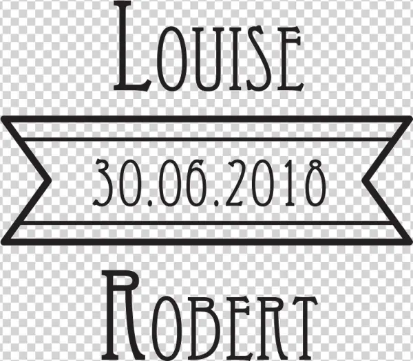 Retro Banner Names & Date Stamp - Anything But Love [book]