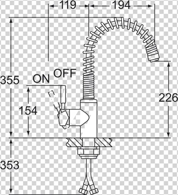 Slinky104td - Deva Mini Slinky Chrome Spout Kitchen Sink Mixer Tap
