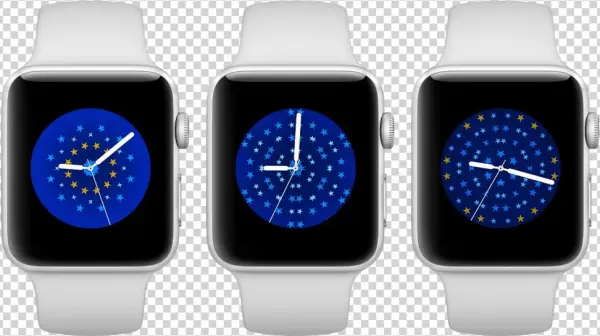 Starry Night 3up - Apple Watch Series 2 Nike+ 42mm Silver Aluminium Case