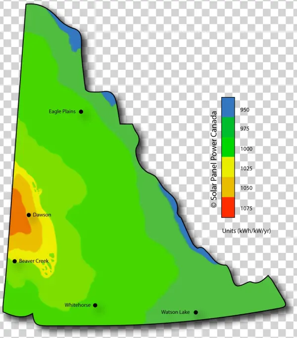 Annual Average Energy Production Potential For A Solar - Yukon