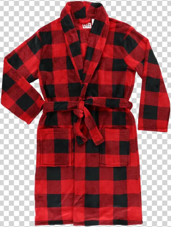 Men's Plaid Bathrobe - Kostkovaný Župan