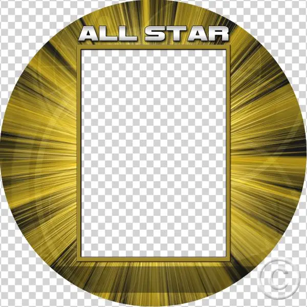 Rpl Sports Gold Round Clinger-png