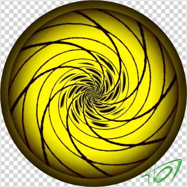 Circle Yellow Lines Lineplay Blacklines