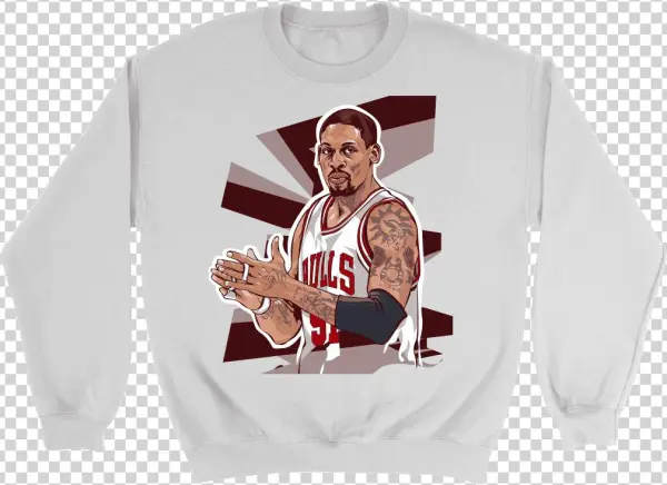 Crewneck Sweatshirt / White / S Dennis "the Worm" Rodman - American Curl Cat Ugly Christmas Sweater. Unisex Sweatshirt.