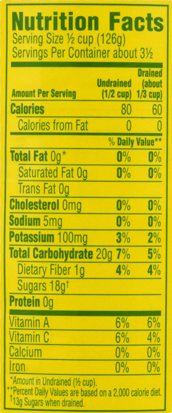 Del Monte No Sugar Added Sliced Yellow Cling Peaches