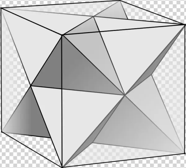Tetrahedra In Cube - Demicube