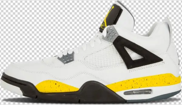 Air Jordan 4 Retro Ls 10.5 Shoes White / Tour Yellow