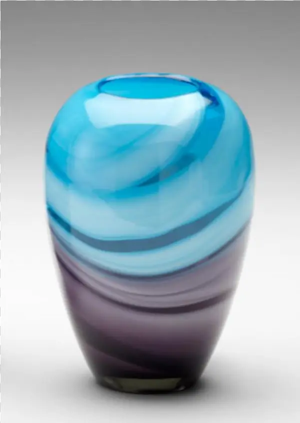 Cyan Design Tall Turquoise & Purple Glass Vase