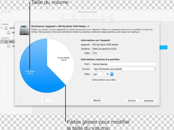 Disque Physique Avec Deux Partitions - Schijfhulpprogramma 10.8