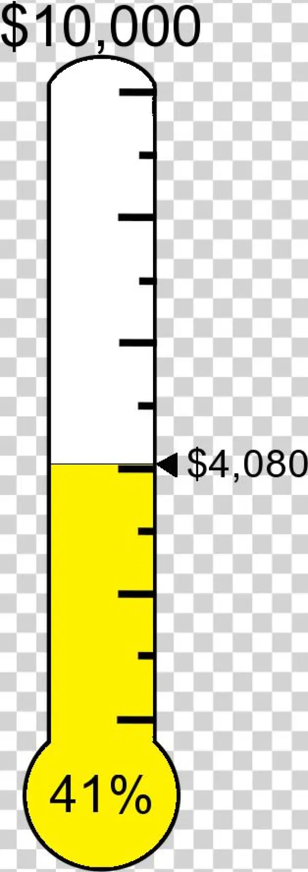 #fff100 Raised $4,080 Towards The $10,000 Target - Calligraphy