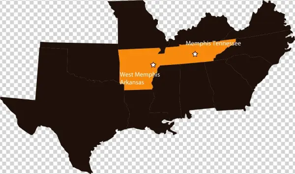 Memphis Tennessee Map - Kentucky - Home State - Gray On White- Lantern Press