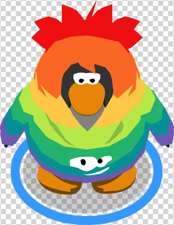 Rainbow Smirk Hoodie In-game - Cartoon