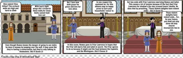 Romeo And Juliet Storyboard - Cartoon