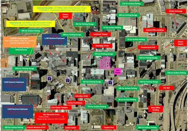 Icon Tower Syracuse Downtown Aerial