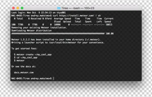 Installing Meteor
