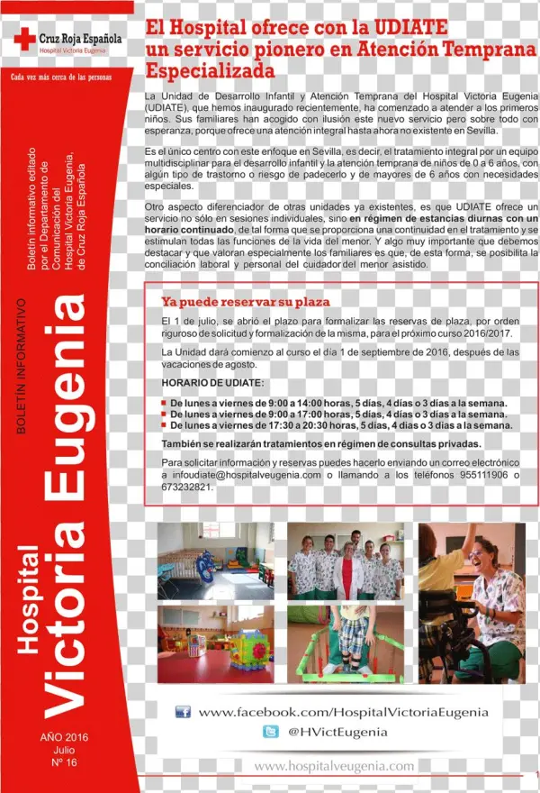 Portada Boletin 16 Julio 2016 Hospital Cruz Roja Sevilla