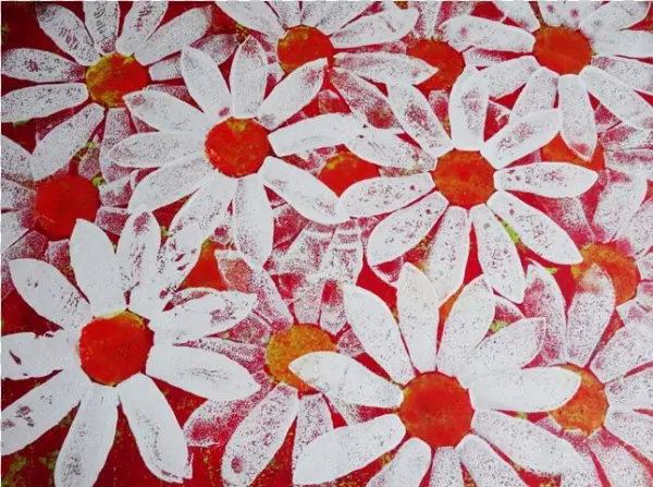 Red And White Daisies
