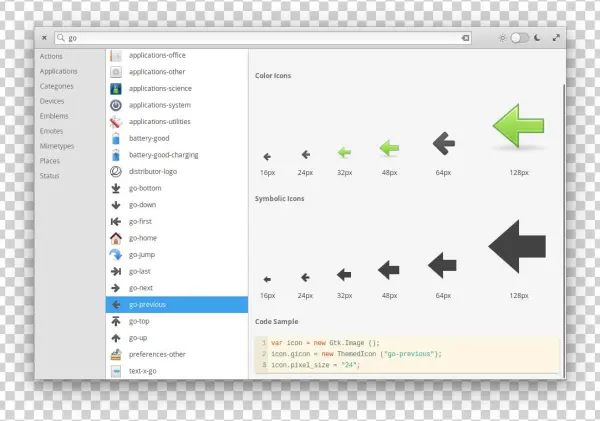 Inconsistent Go- Icons